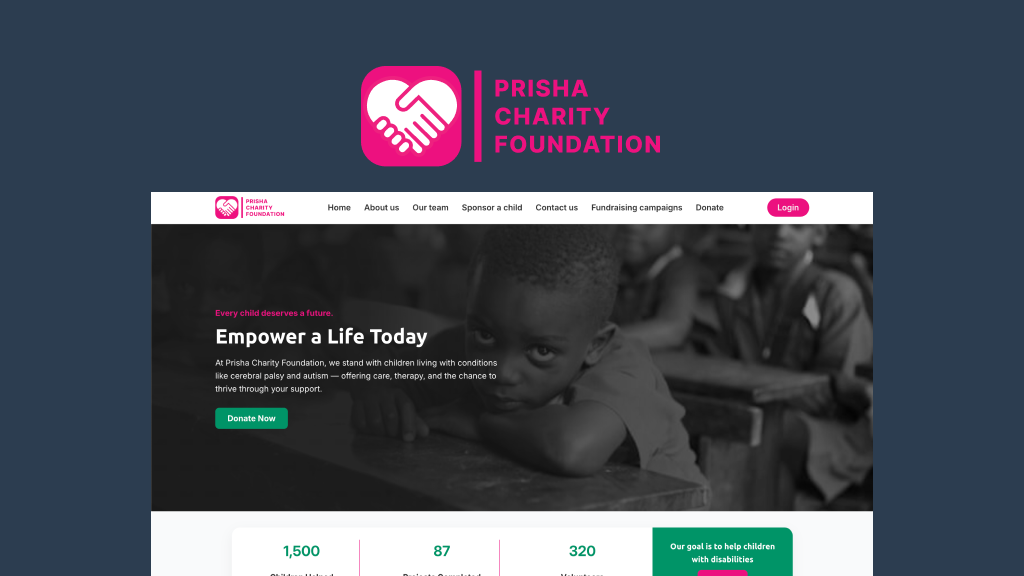 Prisha Charity Foundation Website