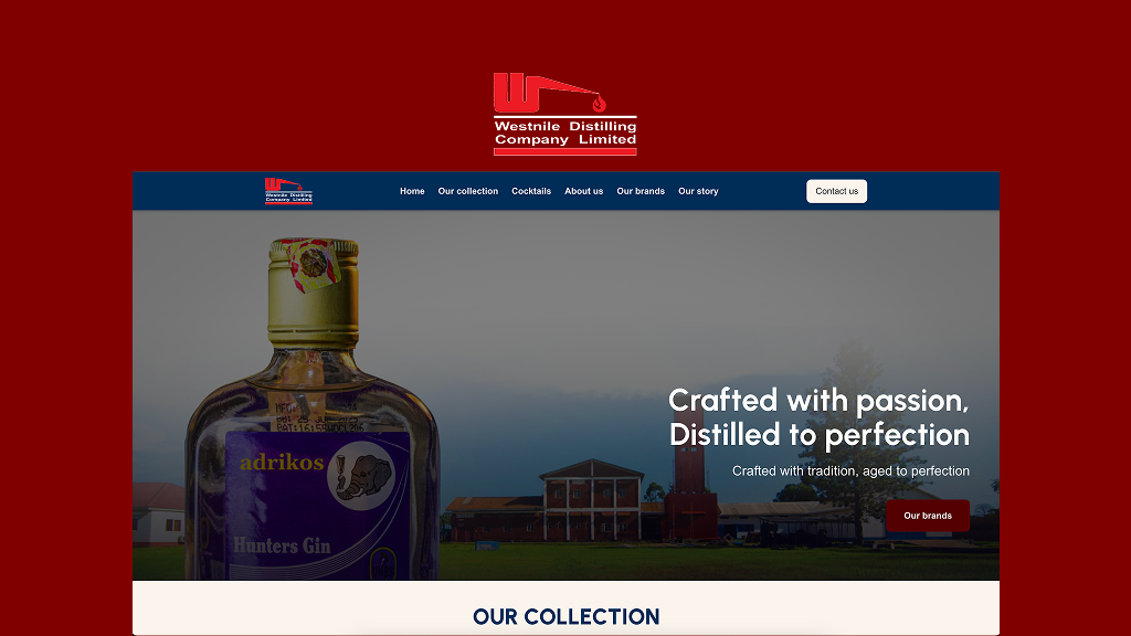 West Nile Distilling Company LTD Marketing Website