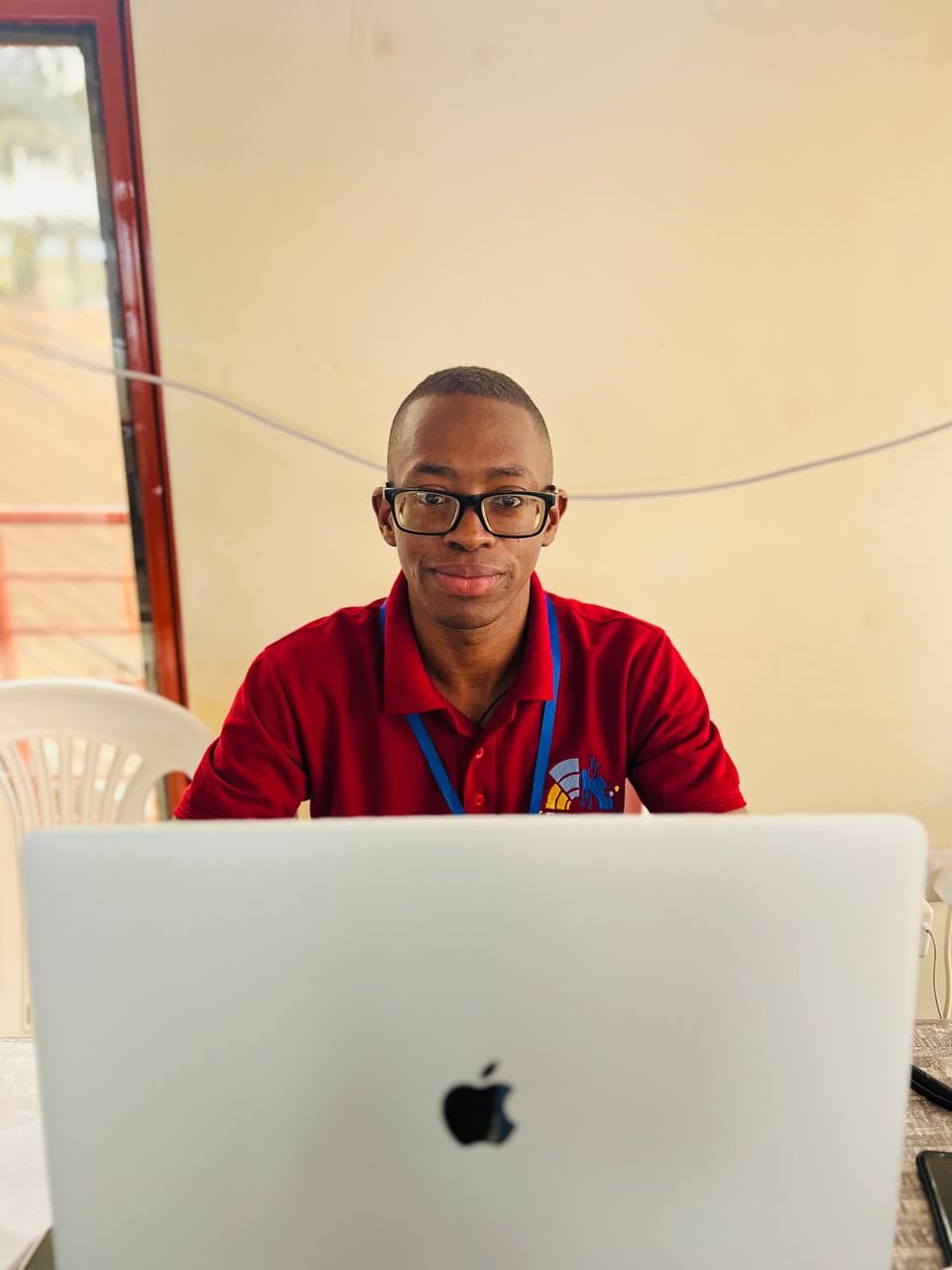 Sitting at my desk